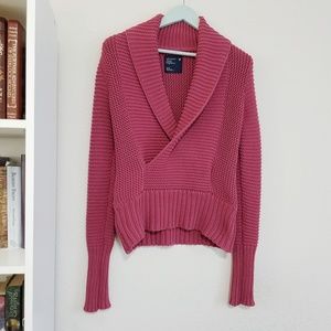 Burgundy American Eagle Knit Sweater